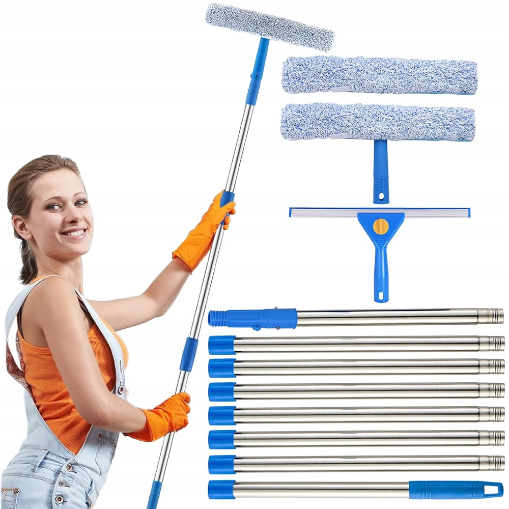 PROFESSIONAL WINDOW WASHER 2IN1 - TELESCOPE 3M FOR SOLAR WINDOWS AND RV