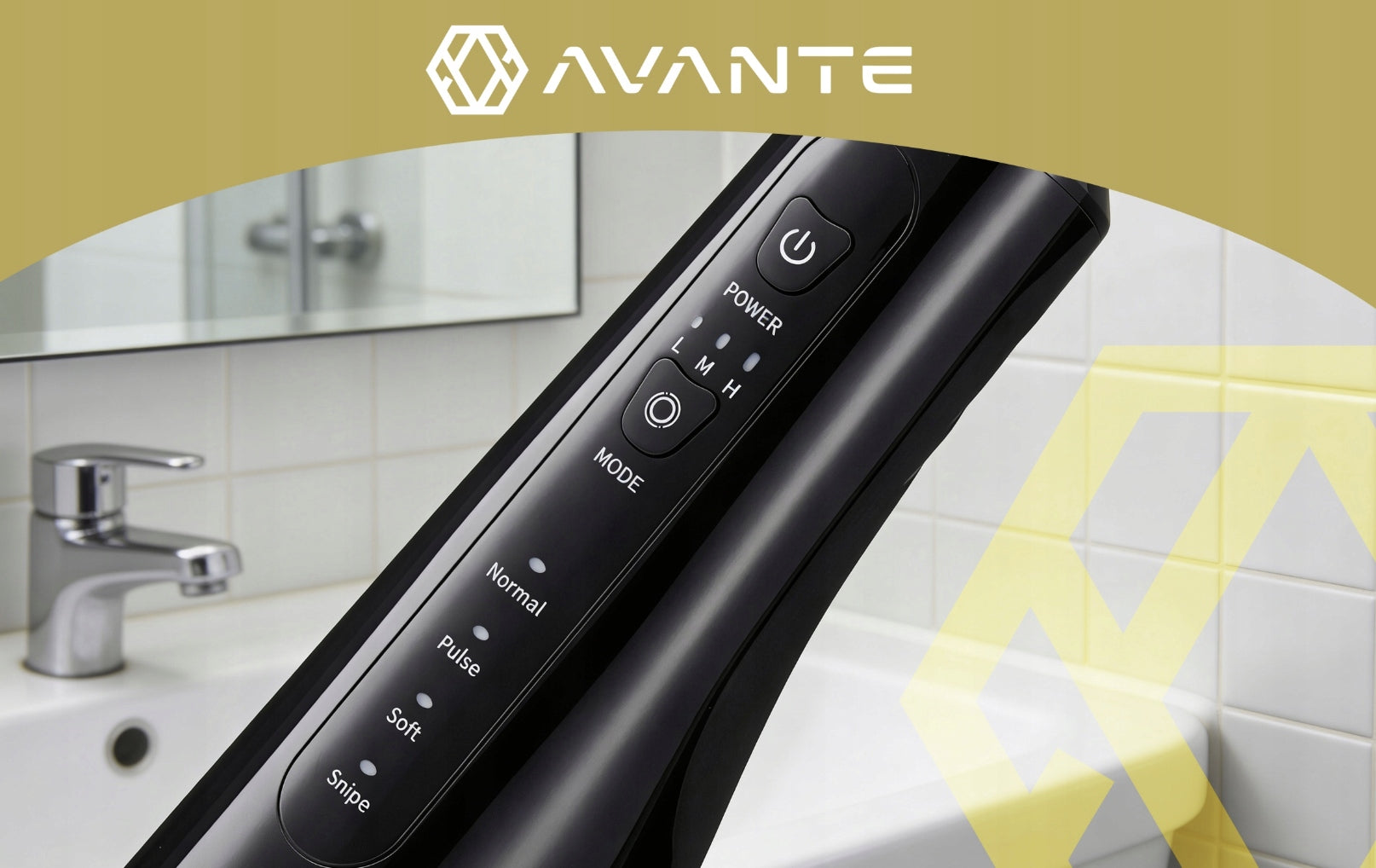 PROFESSIONAL WIRELESS TOOTH IRRIGATOR 4 OPERATING MODES + 3 NOZZLES Brand Avante