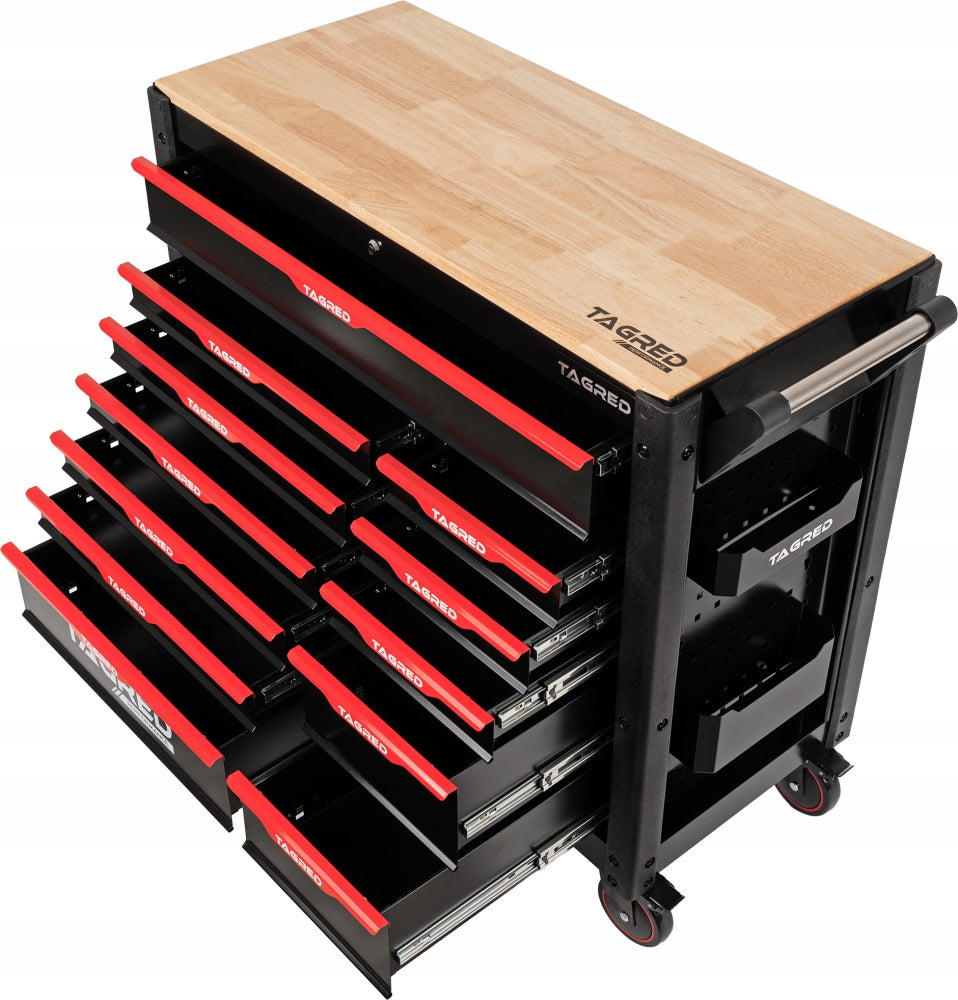 PROFESSIONAL WORKSHOP CABINET TOOL TROLLEY JUMBO 12 DRAWERS 691-el Manufacturer code TA186
