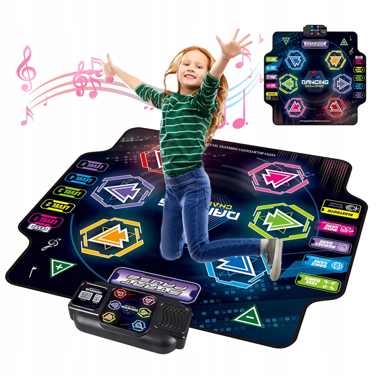 PROFI INTERACT. DANCE MAT | 5 MODES 6 LED BLUETOOTH | CHILDREN'S GIFT