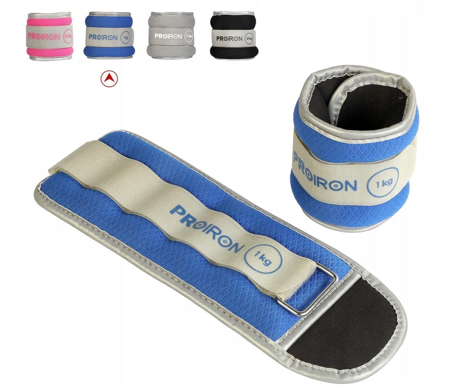 PROIRON Ankle and wrist weights 2x1kg adjustable loads