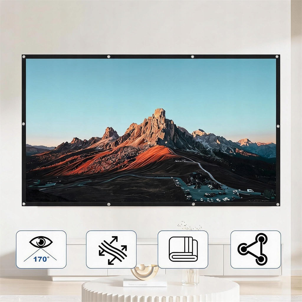 PROJECTION SCREEN 100 INCHES 100" TRIPOD 16:9 4K HD PORTABLE + HOOK AND ROPES Manufacturer code BEDEE