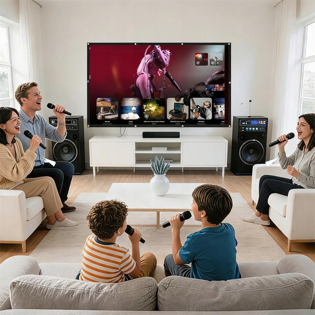 PROJECTION SCREEN 100 INCHES 100" TRIPOD 16:9 4K HD PORTABLE + HOOK AND ROPES Packaging status original