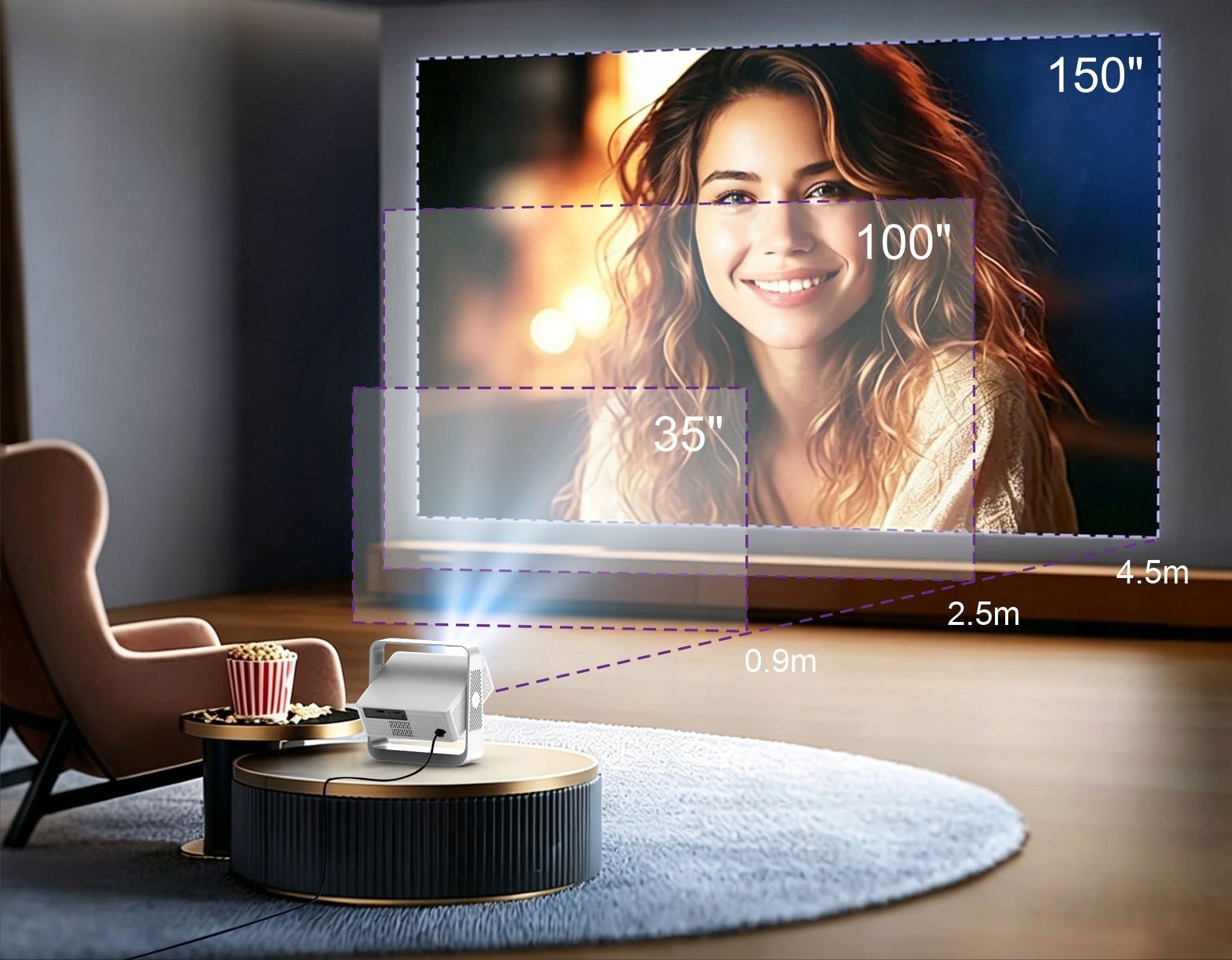 PROJECTOR 15000LM 720P WIFI ANDROID 14 SMART TV 4K AUTOFOCUS HEELLY Manufacturer code Projektor 720P 4K WiFi SMART TV Android 14