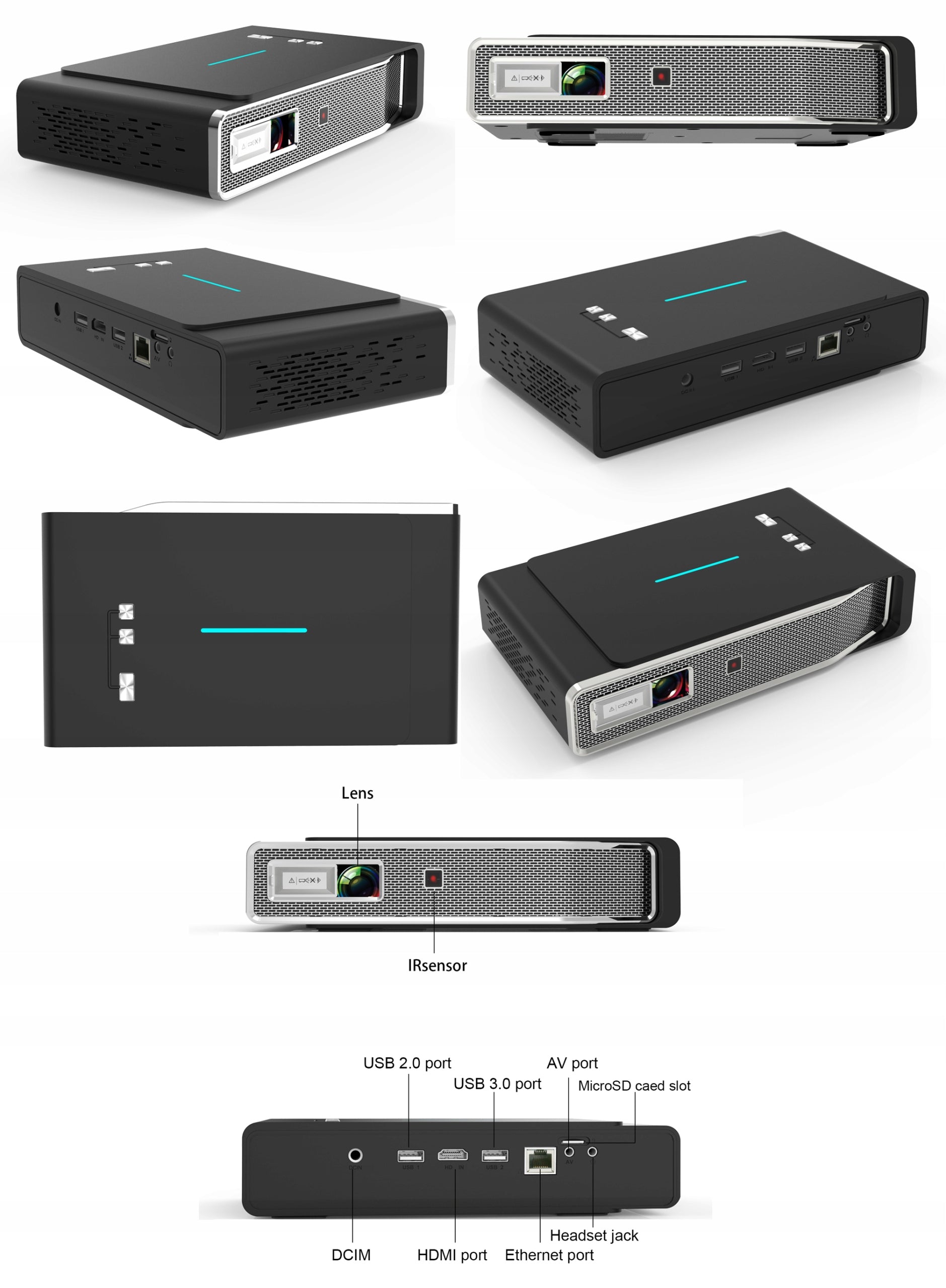 PROJECTOR 30000lm LED DLP ANDROID AUTO FOCUS ZOOM 4K 3D maXvision EAN (GTIN) 5904907455183