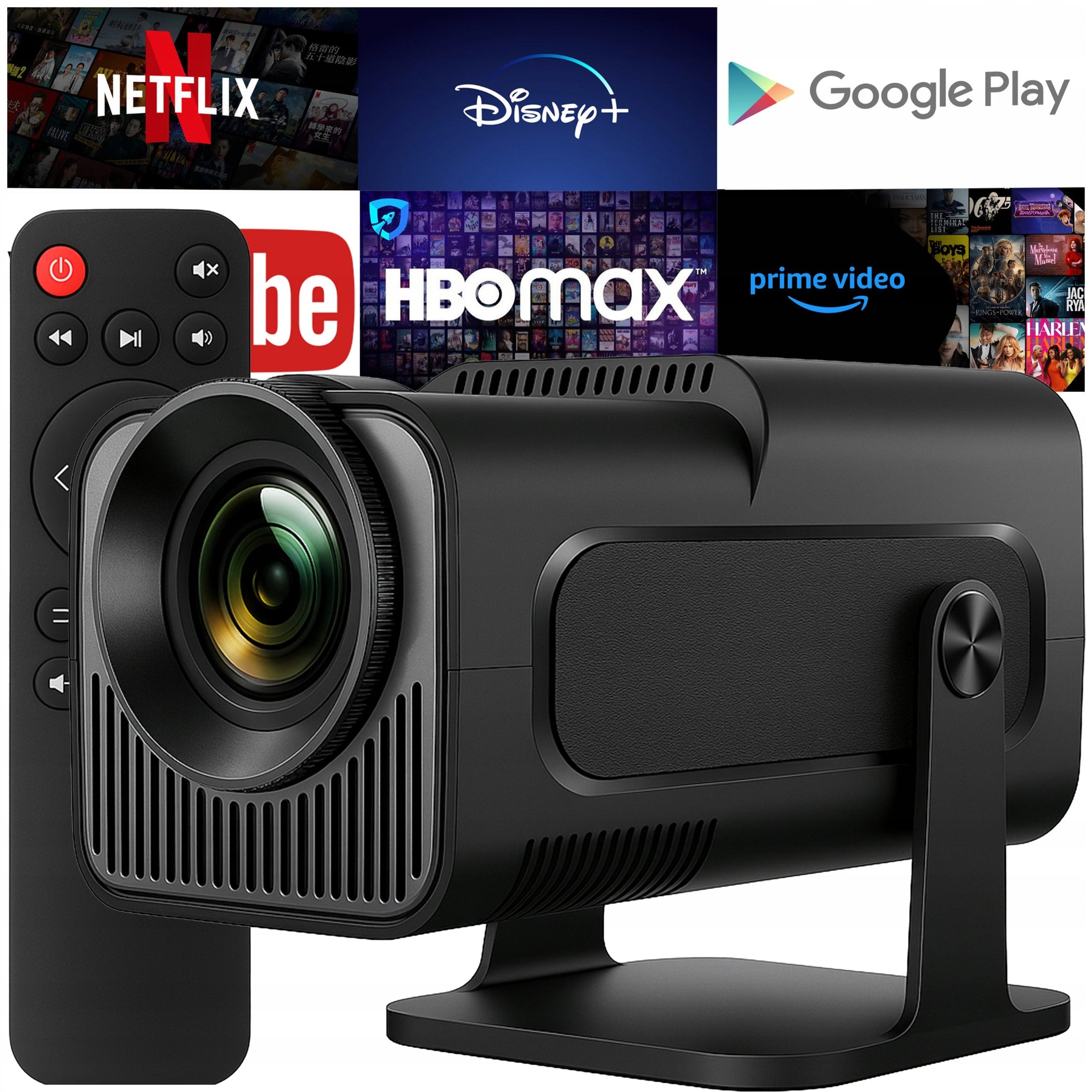 PROJECTOR 4K ANDROID LED WIFI MINI PORTABLE FULL HD HY320 USB JACK