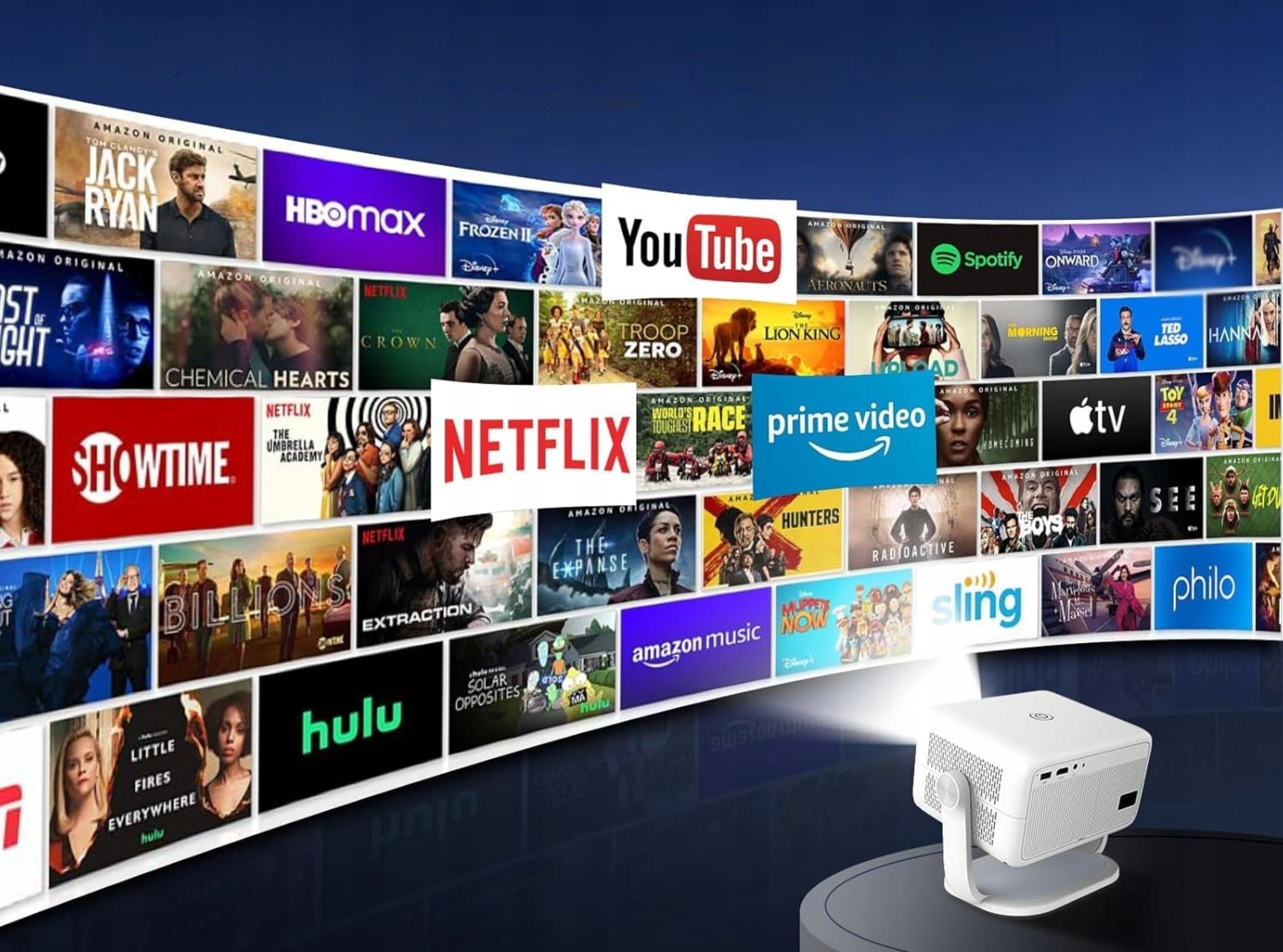 PROJECTOR 4K FULL HD ANDROID 14 AUTO FOCUS NETFLIX ROTARY APPLICATIONS 2026 Manufacturer code YFDZ0067