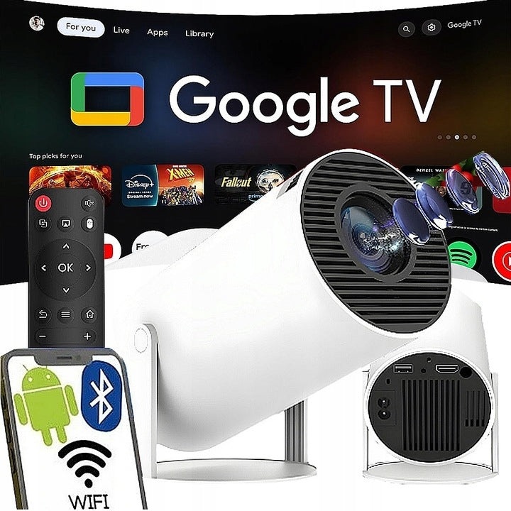 PROJECTOR ANDROID TV 4K WIFI FULL HD PORTABLE SMART SPEAKER