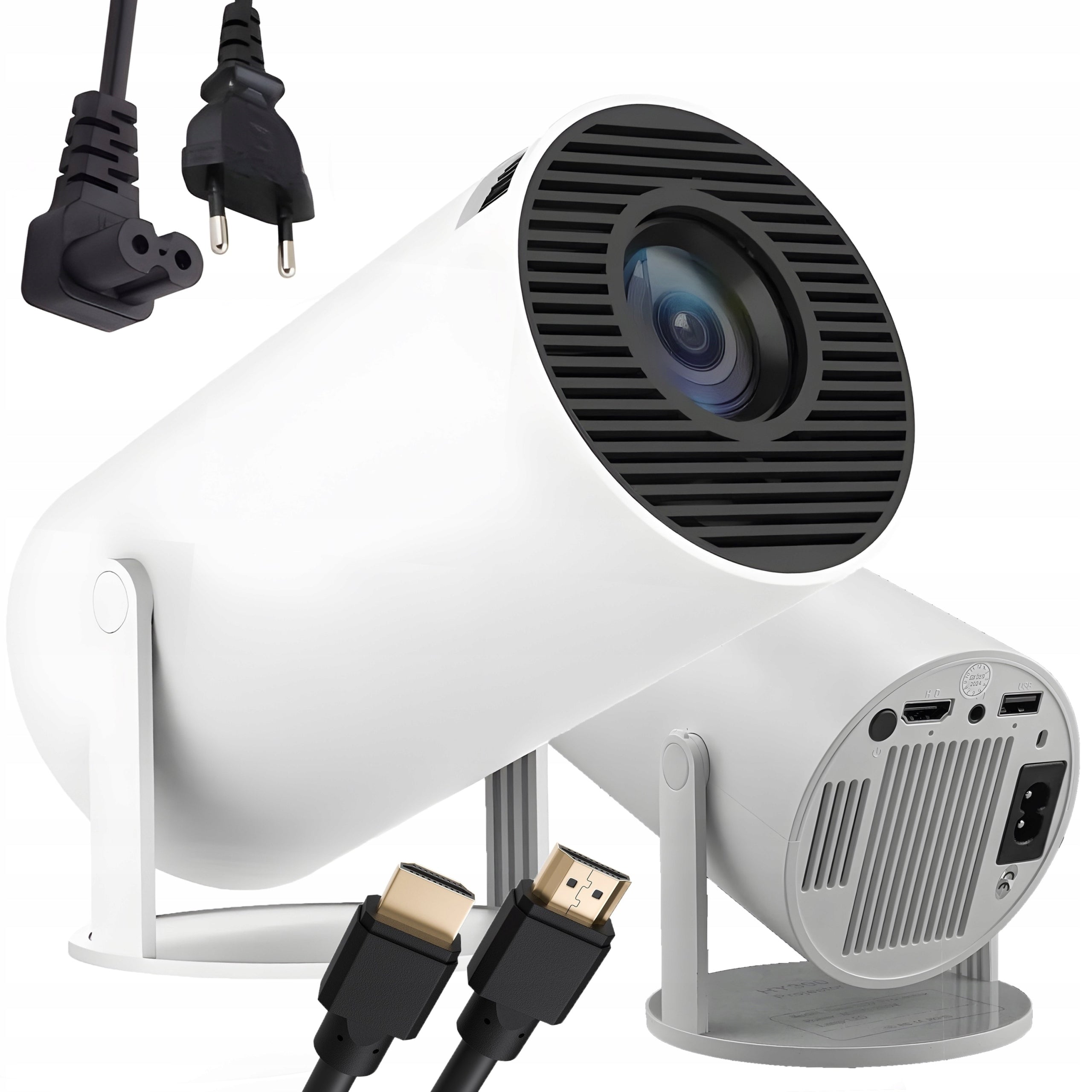 PROJECTOR ANDROID TV WIFI FULL HD PORTABLE SMART ROTARY SPEAKER Packaging status original