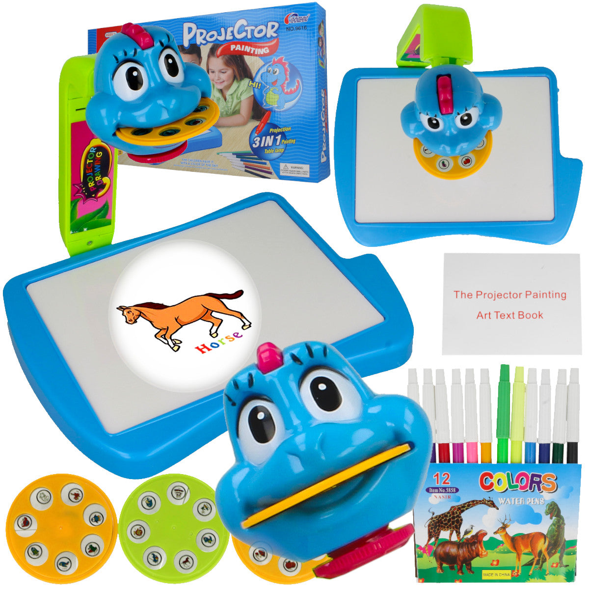 PROJECTOR BOARD for learning to draw painting with slides markers