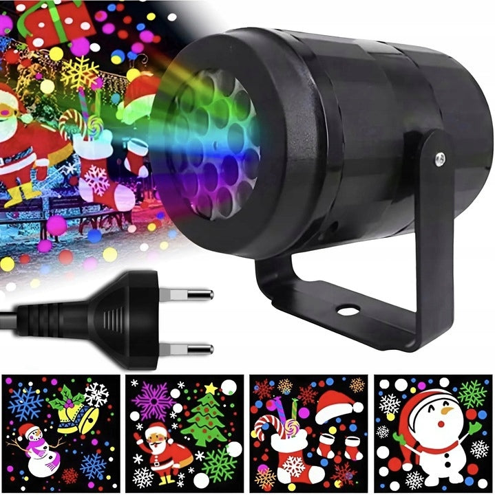 PROJECTOR CHRISTMAS PROJECTOR LED RGB 360° MOVING PATTERNS FOR HOME AND GARDEN