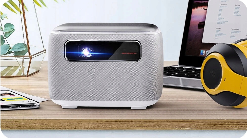 PROJECTOR DLP LED PROJECTOR BATTERY ANDROID PREMIUM AUTO FOCUS 4K 3D POWERFUL Color white