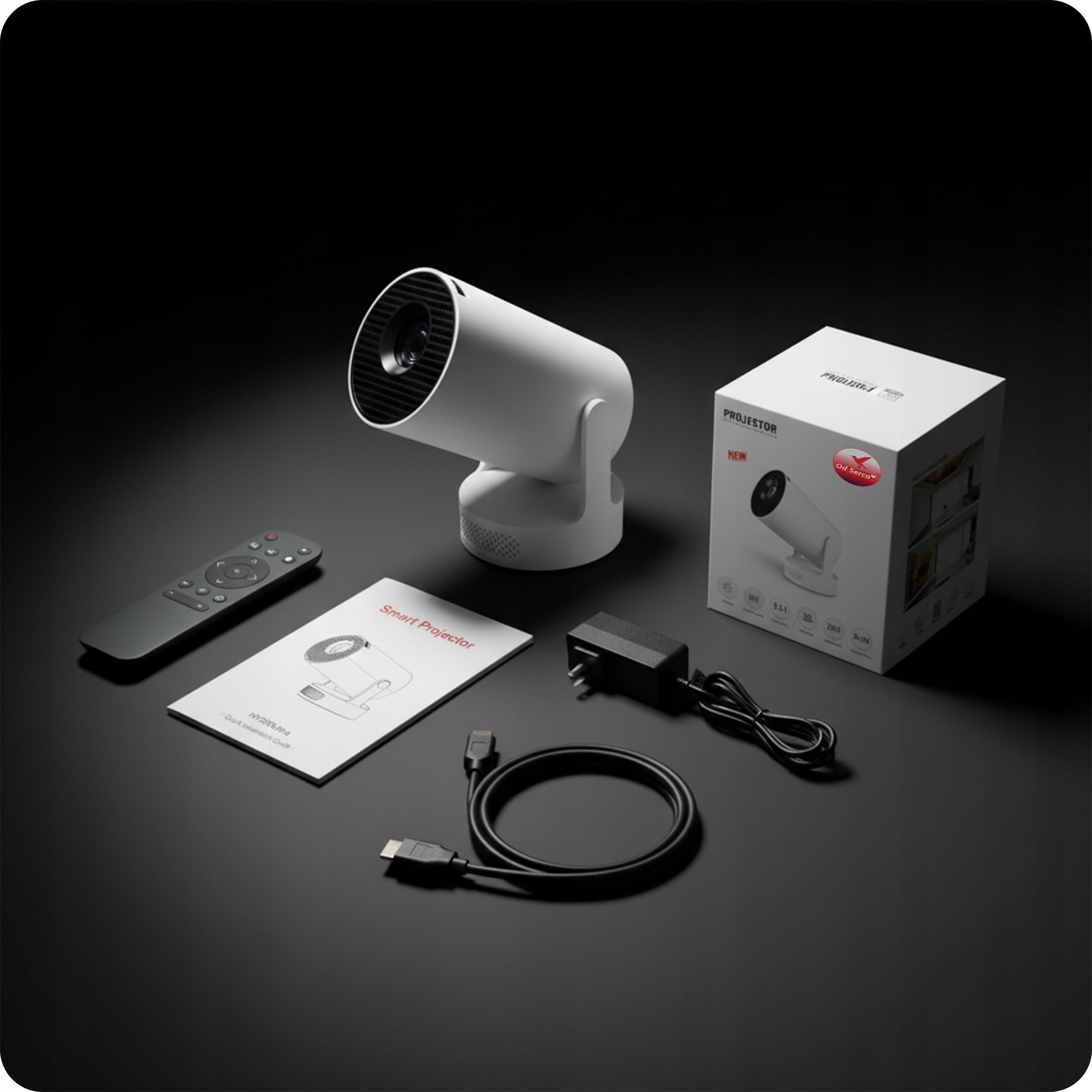 PROJECTOR FILM PROJECTOR ANDROID TV WIFI SPEAKER 5W BUILT-IN HY300ULTRA Packaging status original