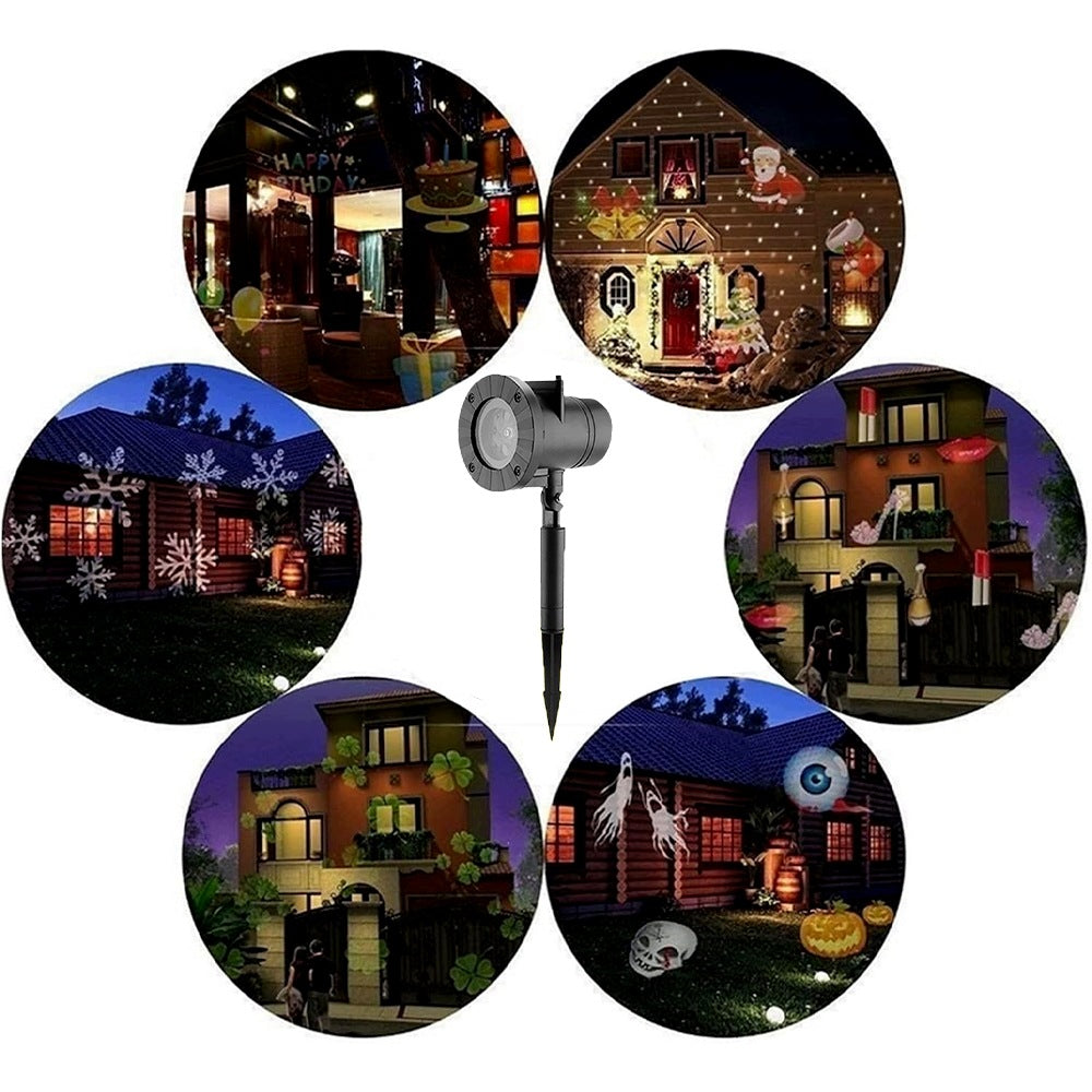 PROJECTOR LED LASER PROJECTOR FOR HOUSE ON THE WALL 12 SLIDES FOR REMOTE CONTROL IP65 Manufacturer code 6903872181539