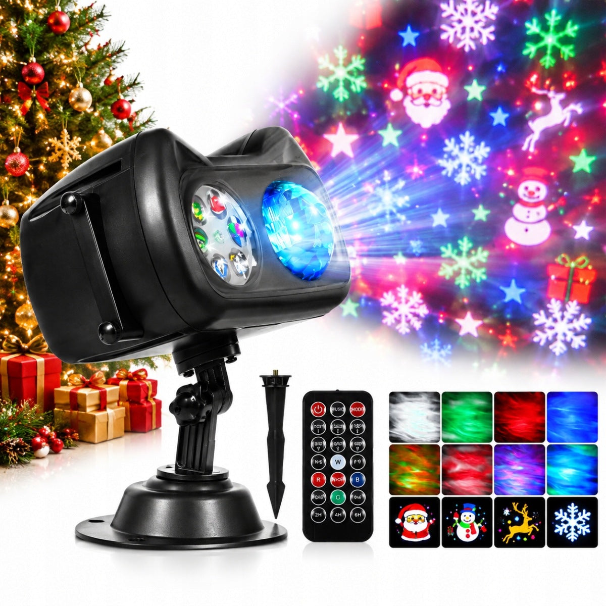 PROJECTOR LED SNOW CHRISTMAS LASER SPOTLIGHT PROJECTOR HALLOWEEN PATTERNS