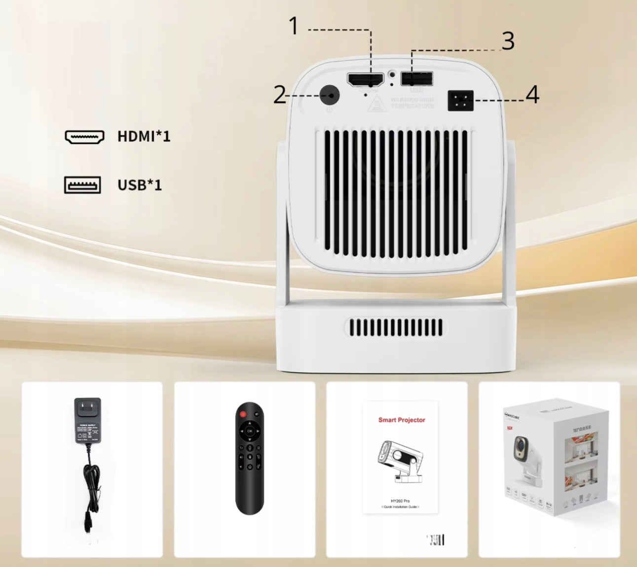 PROJECTOR MAGCUBIC HY310 4K 1080p ANDROID SMART TV WiFi BLUETOOTH SPEAKER Manufacturer code HY310