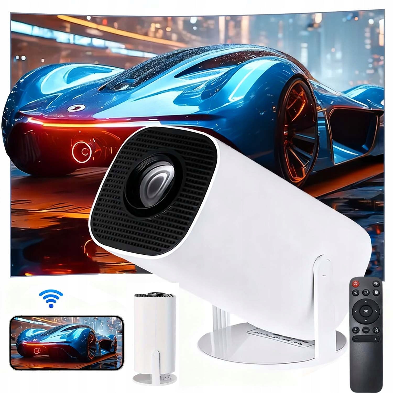 PROJECTOR PORTABLE BLUETOOTH SMART MINI TV 4K LED WIFI SPEAKER