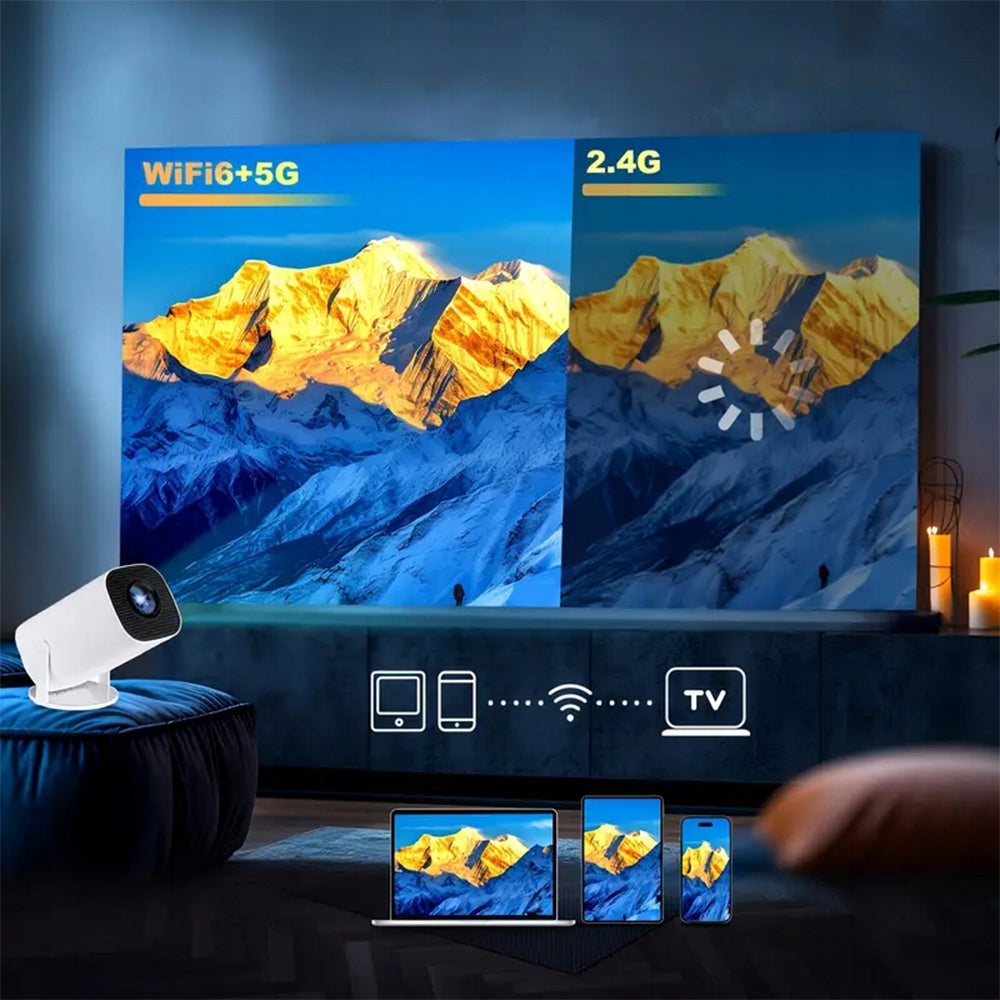 PROJECTOR PORTABLE WIRELESS WIFI BLUETOOTH SMART ROTATING PLIOT Brand no brand