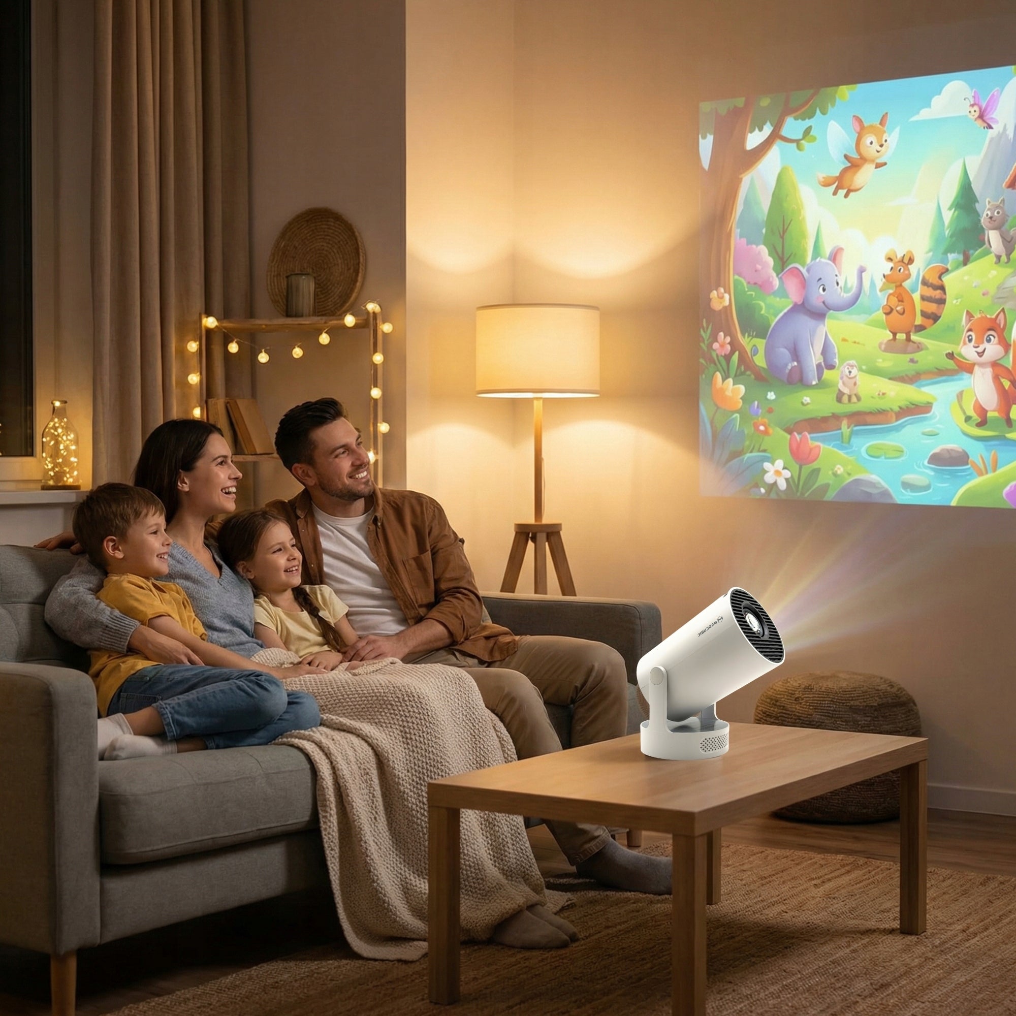 PROJECTOR ROTARY PROJECTOR PORTABLE WiFi LED HY300 PRO+PLUS ANDROID+E-book Packaging status original