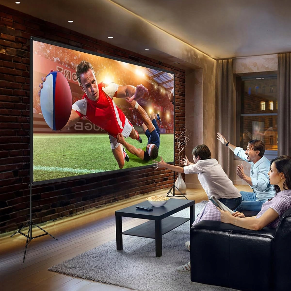 PROJECTOR SCREEN WITH STAND 100 INCH 16:9 4K HD FOR HOME THEATER BACKYARD Manufacturer code 100 inch