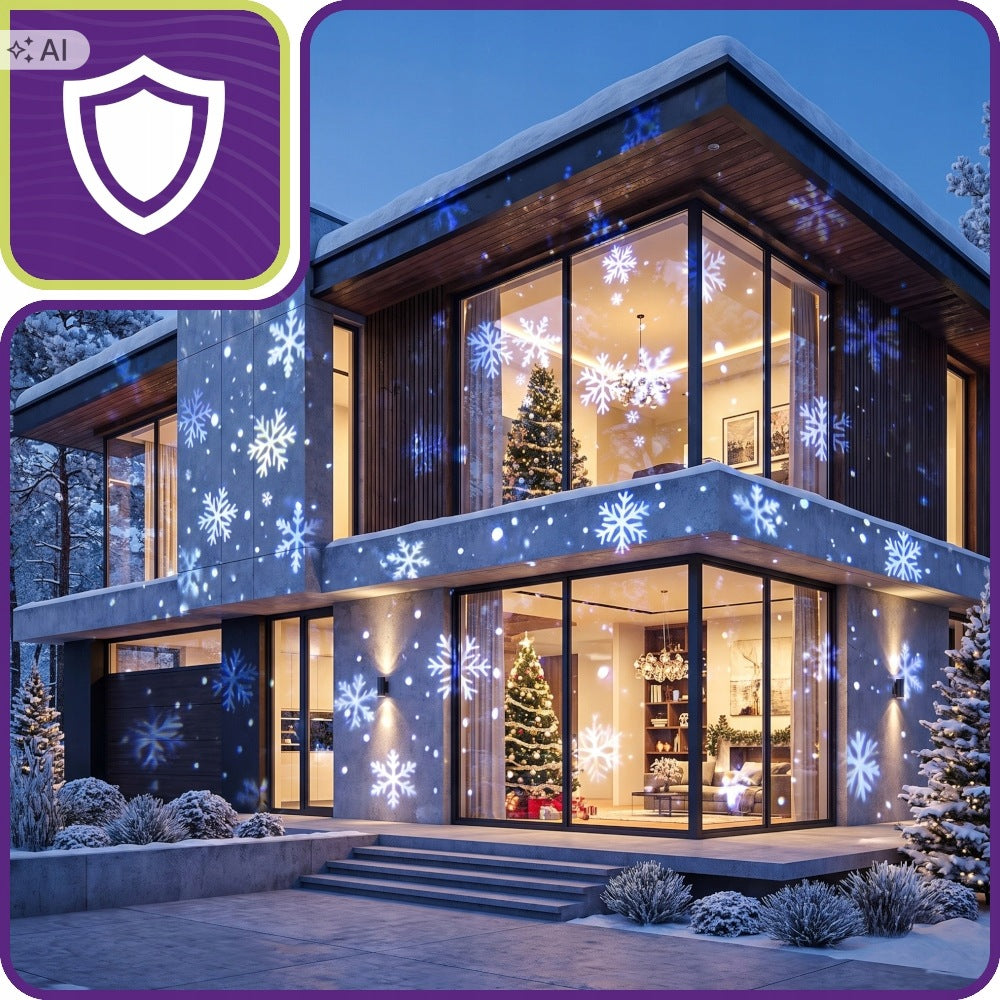 PROJECTOR STAR LASER LED FOR HOUSE RGB SNOWFLAKES SANTA CLAUS SNOWBALLS Packaging status original