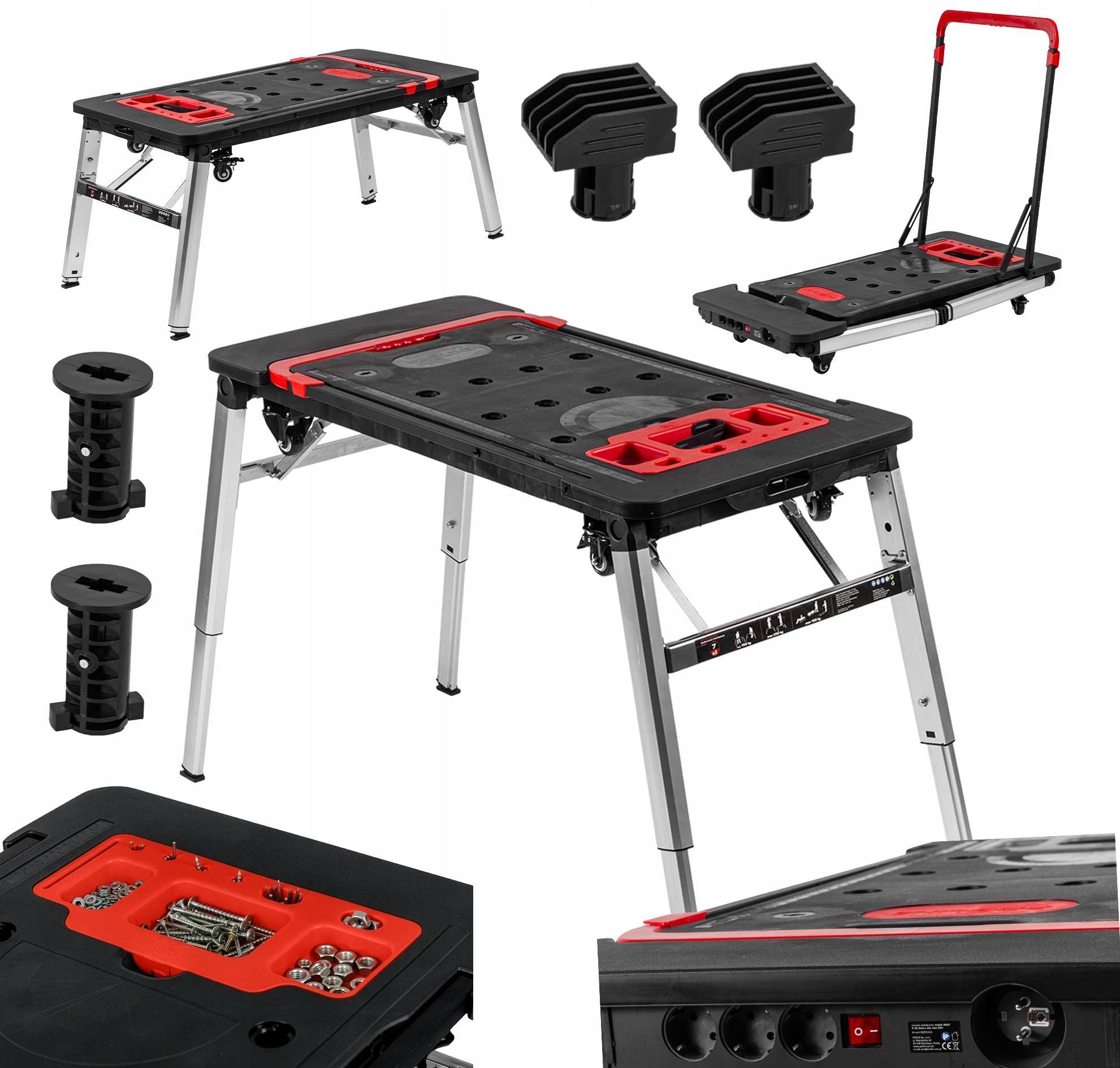 PROLINE Workbench folding trolley 7in1 1390x590x780mm 62001