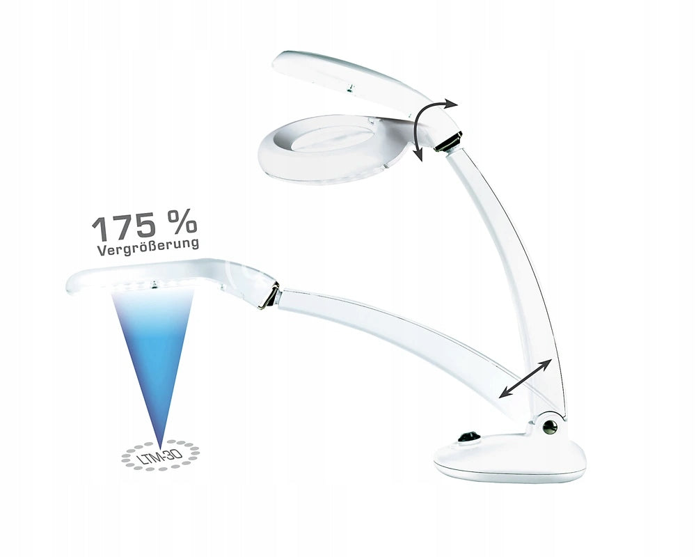 PROMED LED Stolní lampa s lupou LTM-30 bílá Manufacturer code 224010