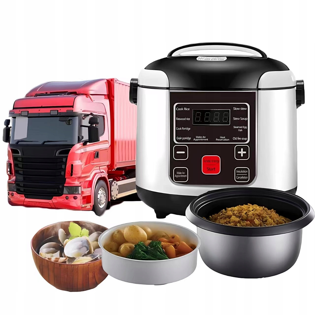 PROMO!! MULTICOOKER car 2L cooker RICE COOKER 24V TIR bus
