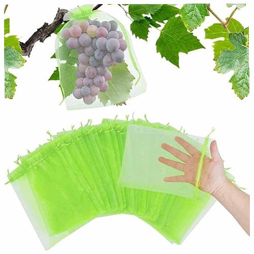 PROTECTIVE BAGS FOR ORGANZA GRAPES WITH REUSABLE DRAWSTRING 100