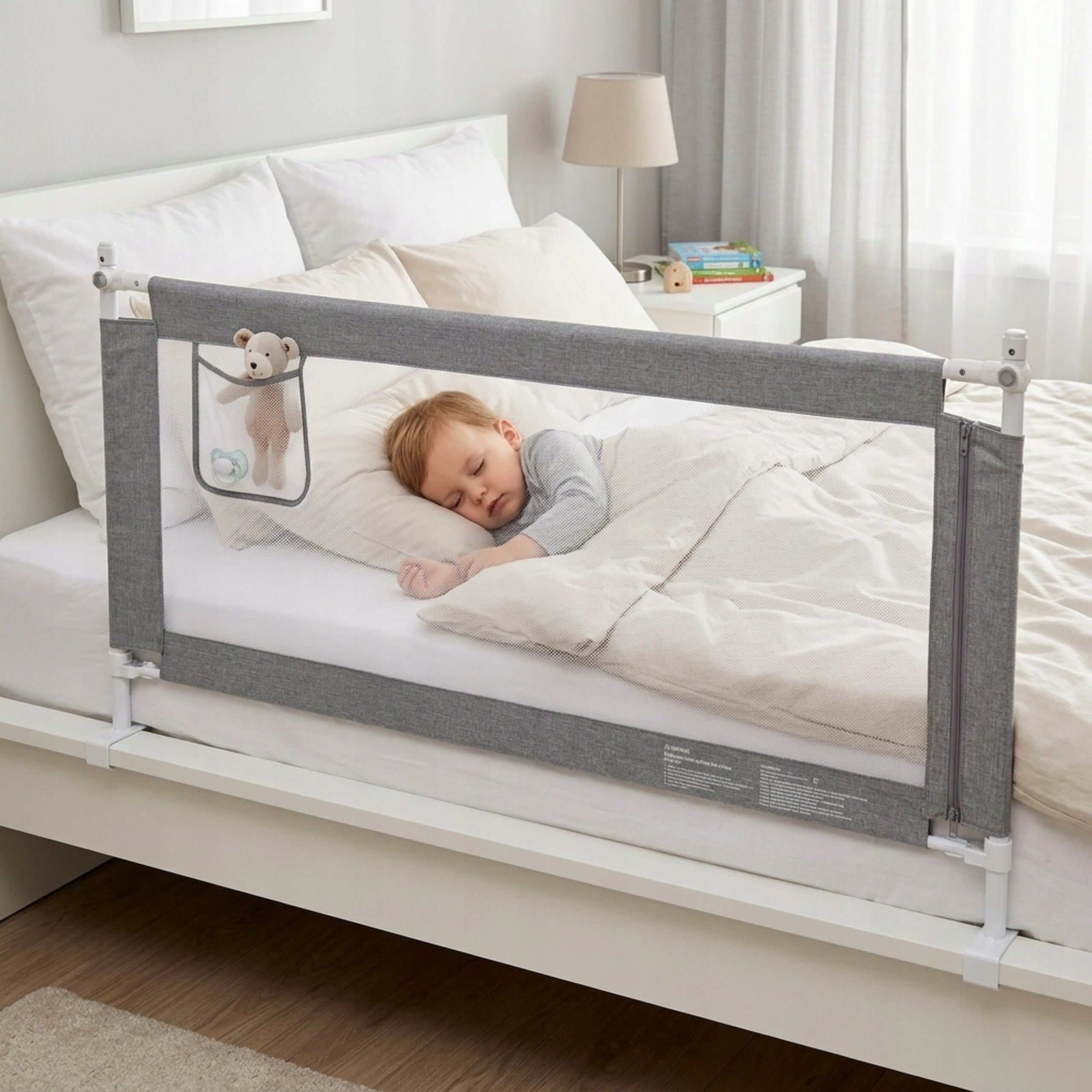 PROTECTIVE BARRIER FOR BED 200 CM CHILD PROTECTION FOLDING NET Brand no brand
