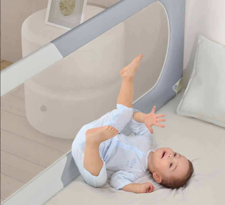 PROTECTIVE BARRIER FOR CHILDREN'S BED 200 CM GREY