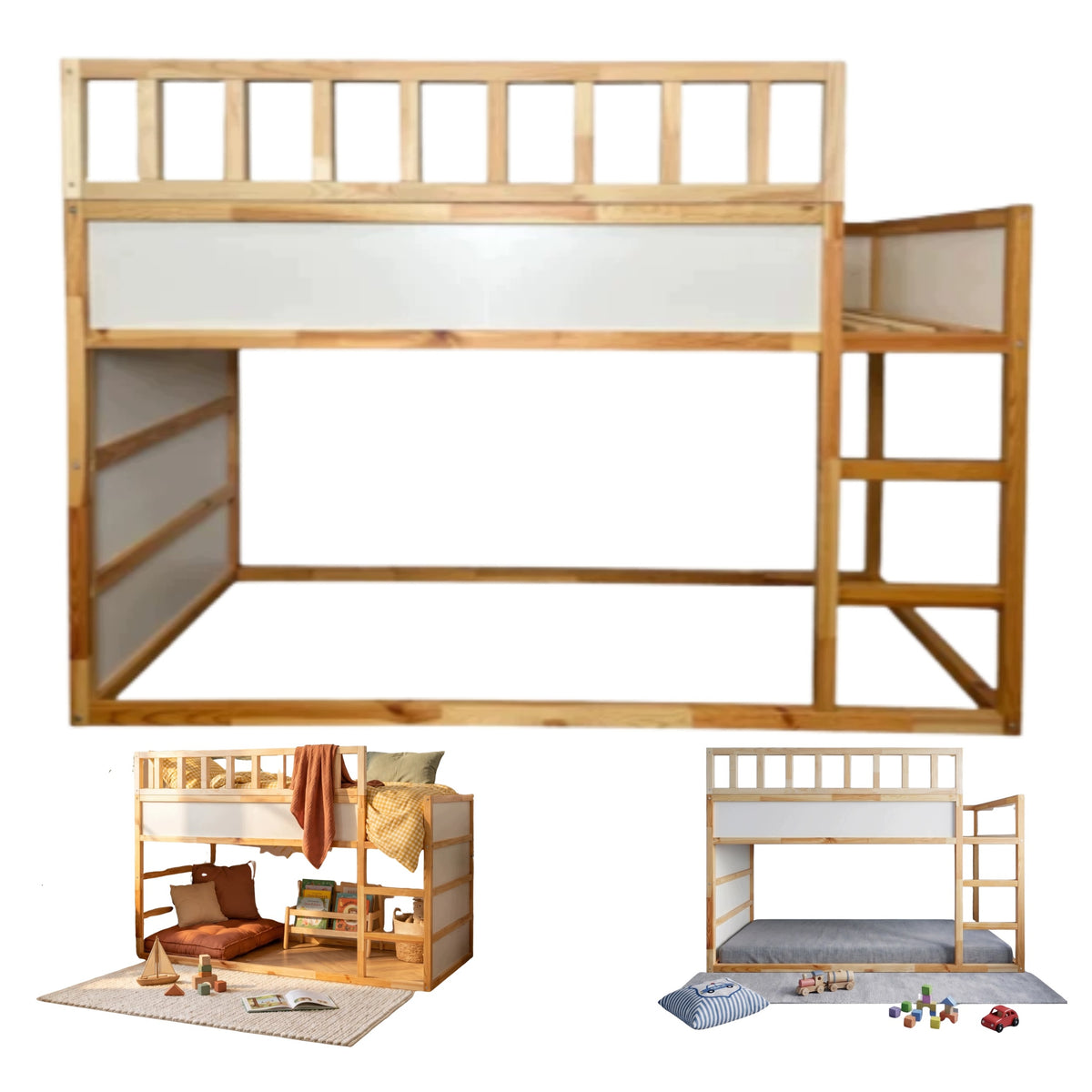 PROTECTIVE BARRIER FOR CHILDREN'S BED IKEA CHICKEN TOP 165 CM SOLID PINE