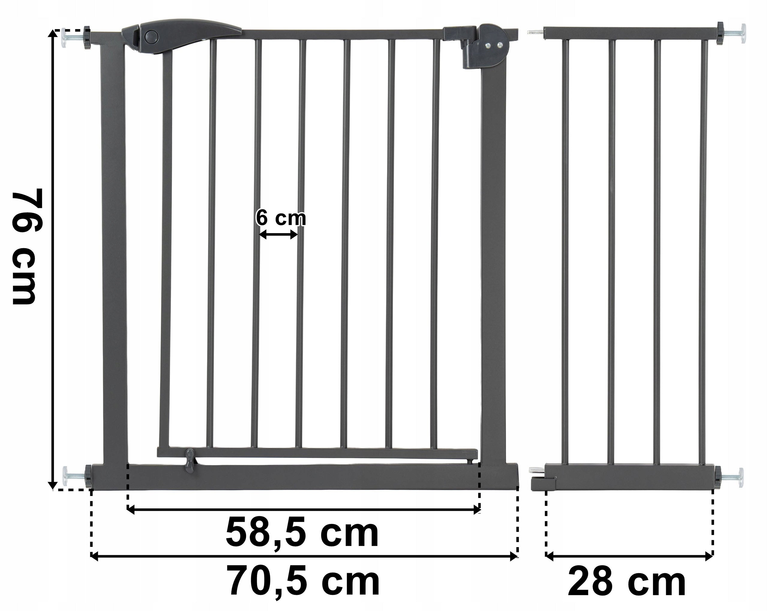 PROTECTIVE BARRIER SECURITY GATE FOR STAIRS DOOR EXPANSION 75-113cm Manufacturer code 333327MG
