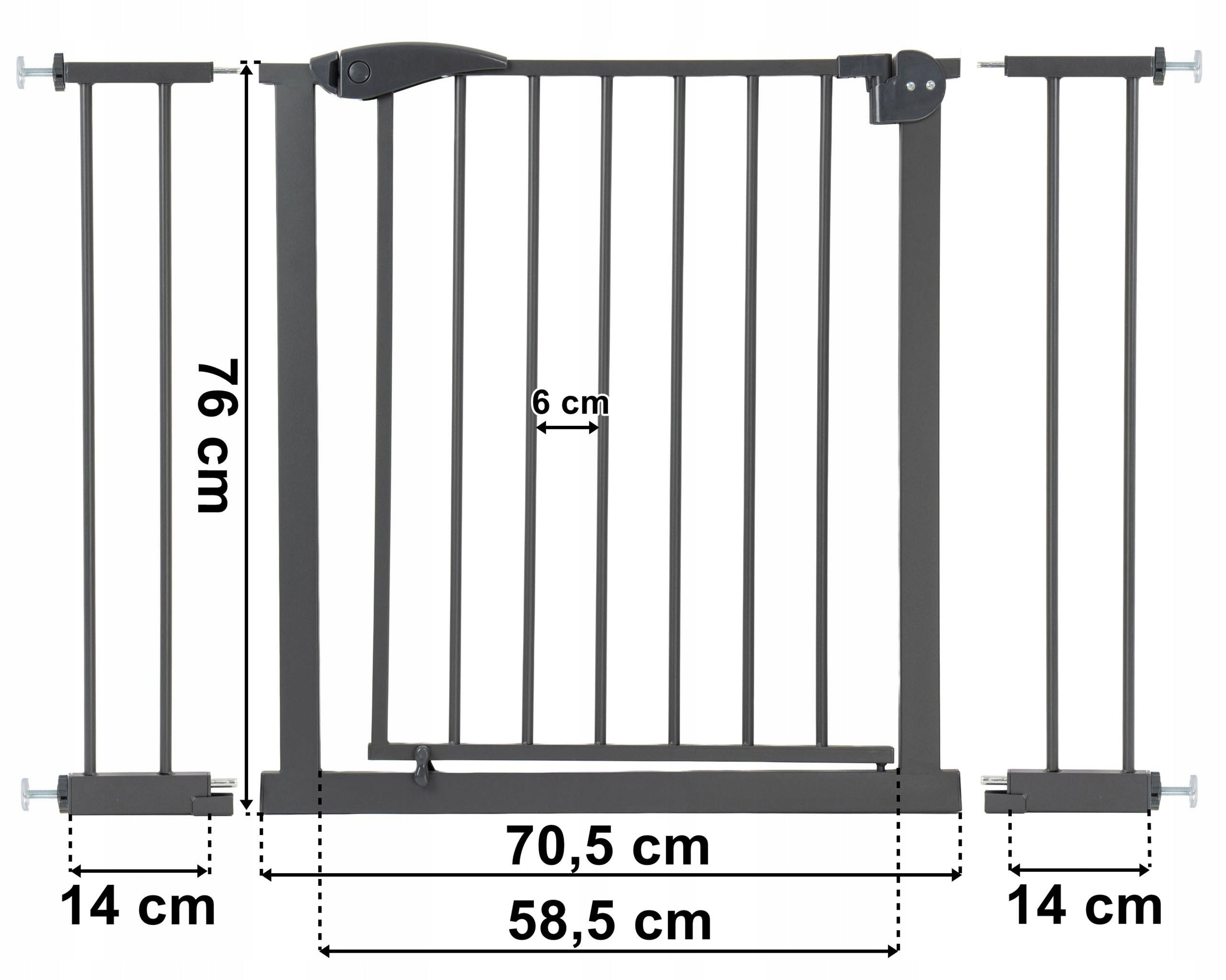 PROTECTIVE BARRIER SECURITY GATE FOR STAIRS DOOR EXPANSION 75-118cm Manufacturer code 333310MG