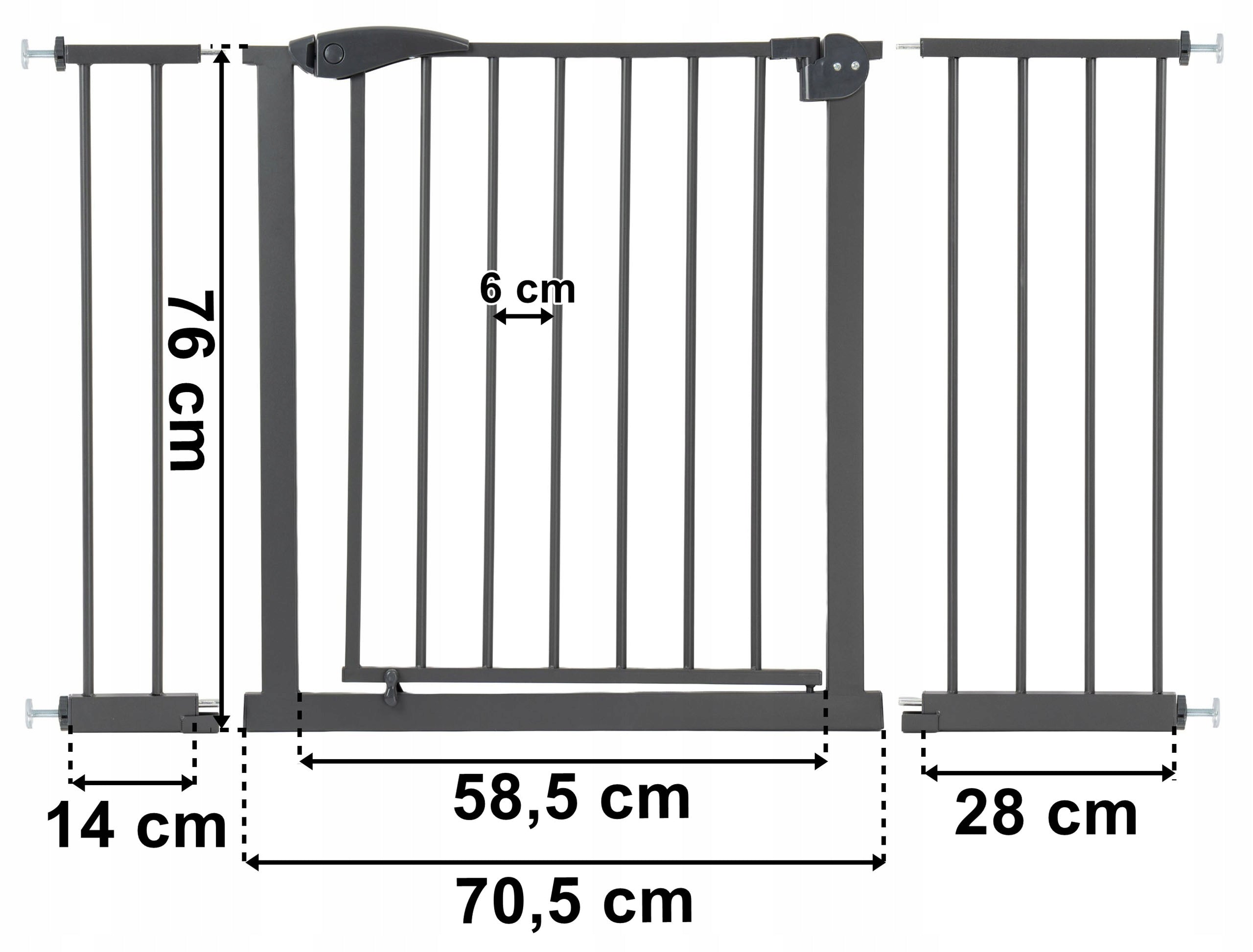 PROTECTIVE BARRIER SECURITY GATE FOR STAIRS DOOR EXPANSION 75-127cm Manufacturer code 333334MG