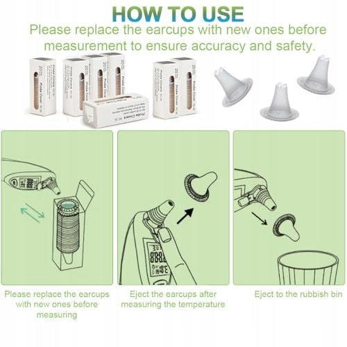 PROTECTIVE CAPS FOR THERMOMETER BRAUN 200 PCS INTERCHANGEABLE НАКЛАДКИ for home Brand no brand