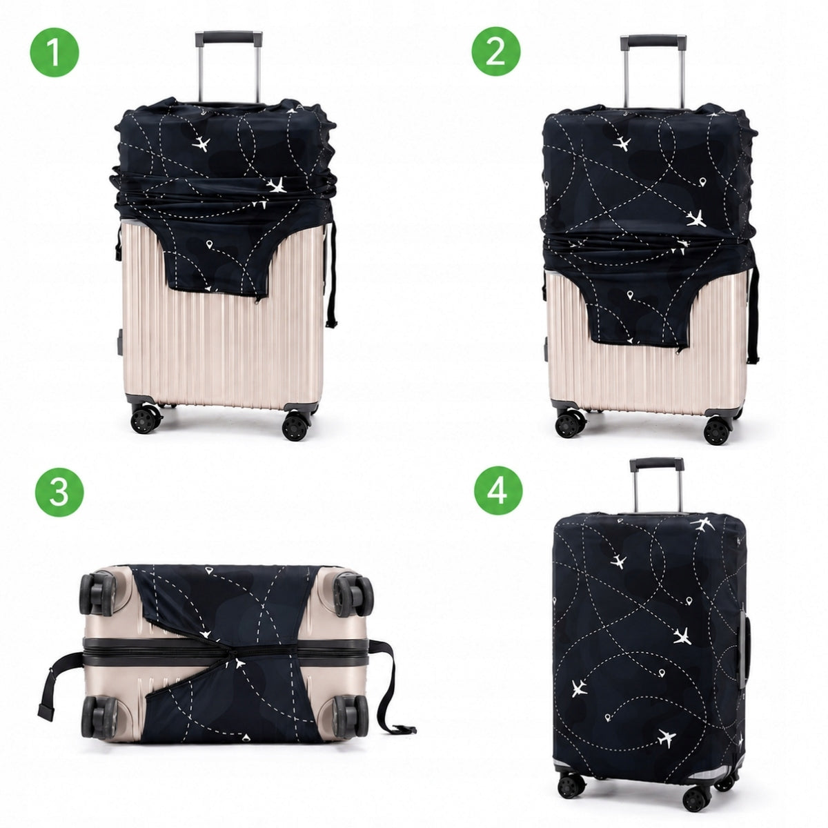 PROTECTIVE COVER BLACK FOR TRAVEL SUITCASE LUGGAGE 70x50x30 PREMIUM Manufacturer code Pokrowiec na walizkę podróżną