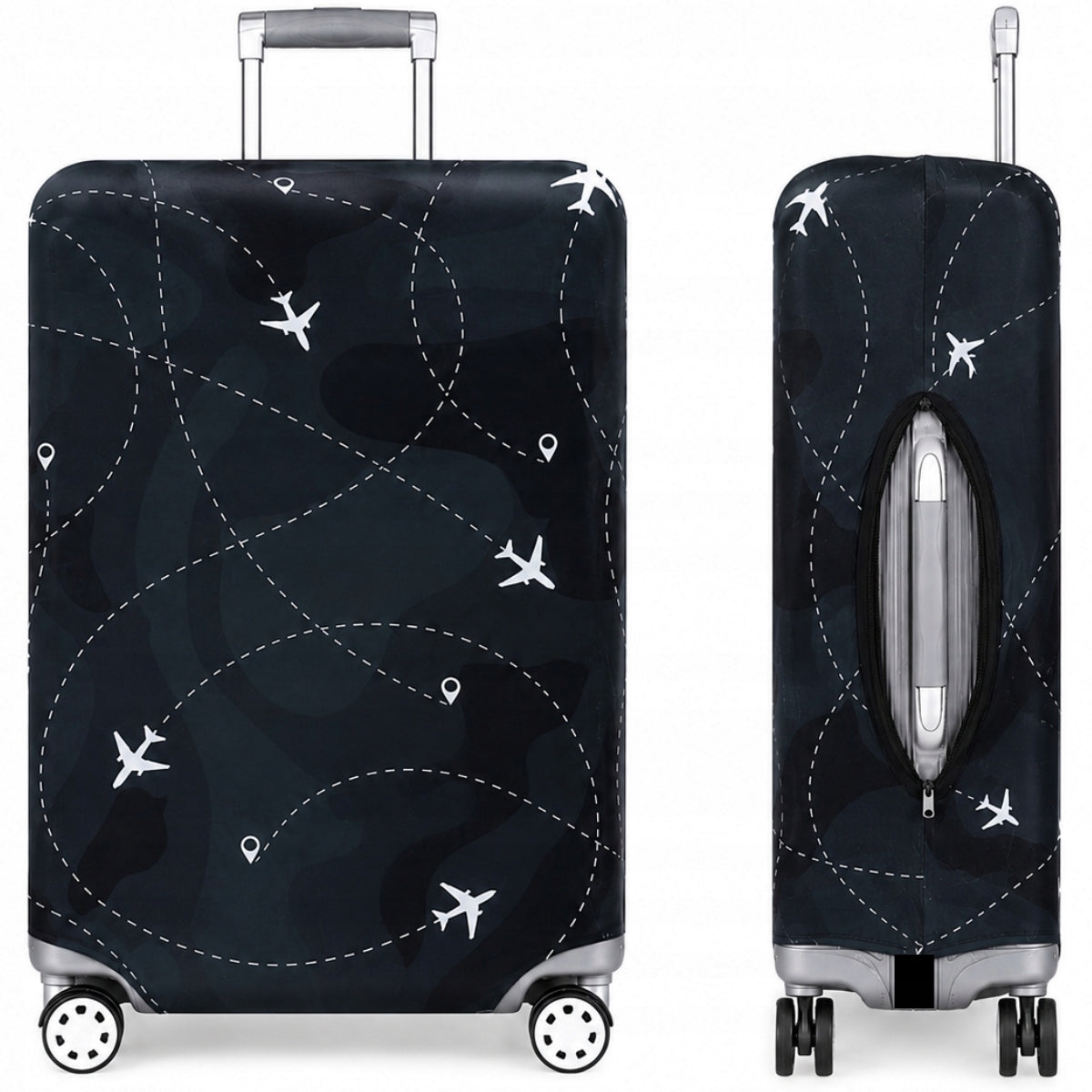 PROTECTIVE COVER BLACK FOR TRAVEL SUITCASE LUGGAGE 70x50x30 PREMIUM