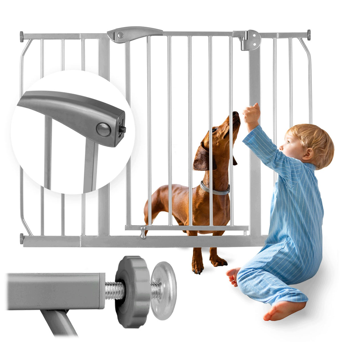 PROTECTIVE EXPANSION GATE FOR STAIRS AND DOORS SAFETY BARRIER Packaging status original