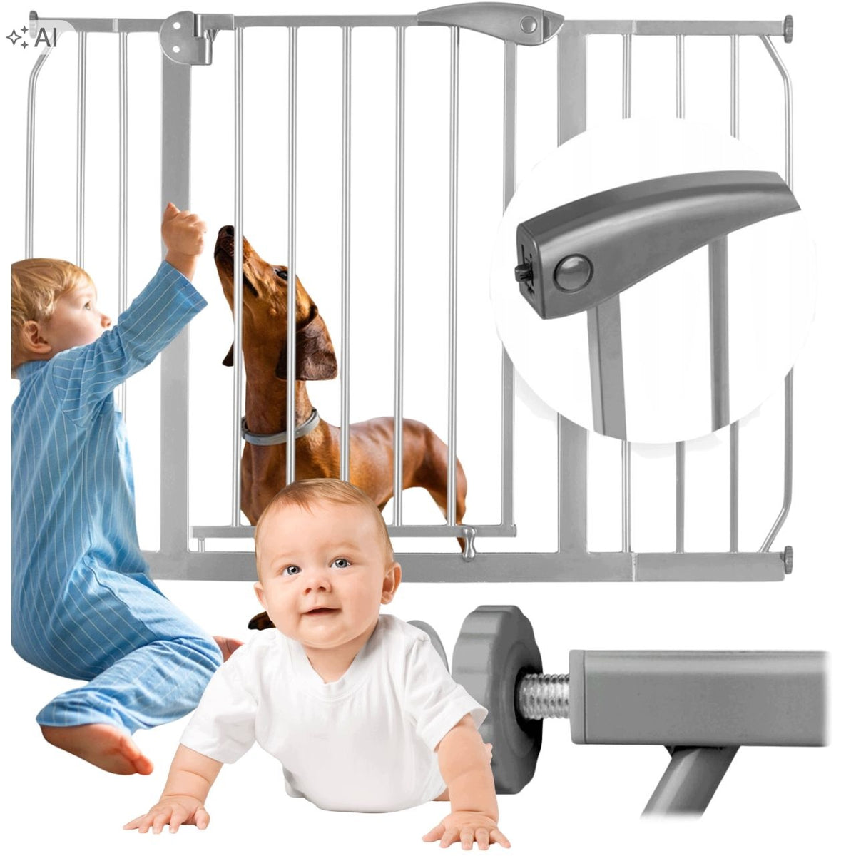 PROTECTIVE EXPANSION GATE FOR STAIRS AND DOORS SAFETY BARRIER