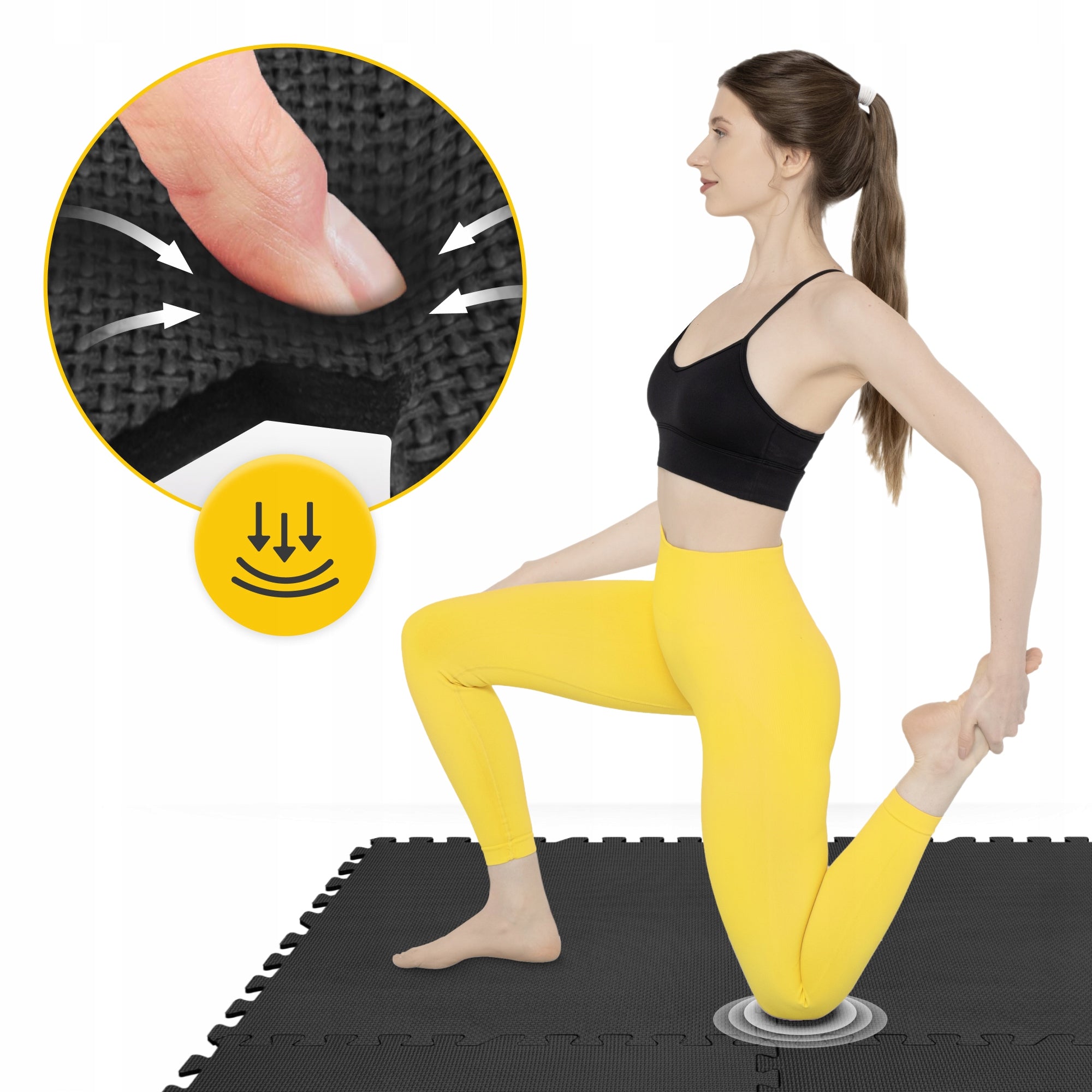 PROTECTIVE FOAM FLOOR MAT GYM PUZZLE FOR EQUIPMENT 6 PCS 60x60 Packaging status original