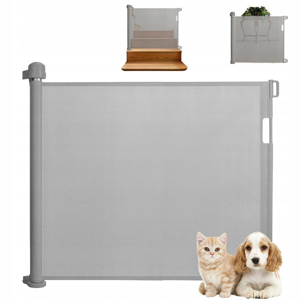 PROTECTIVE GATE PVC 87X180CM EXTENDABLE FOR INFANTS AND ANIMALS GREY