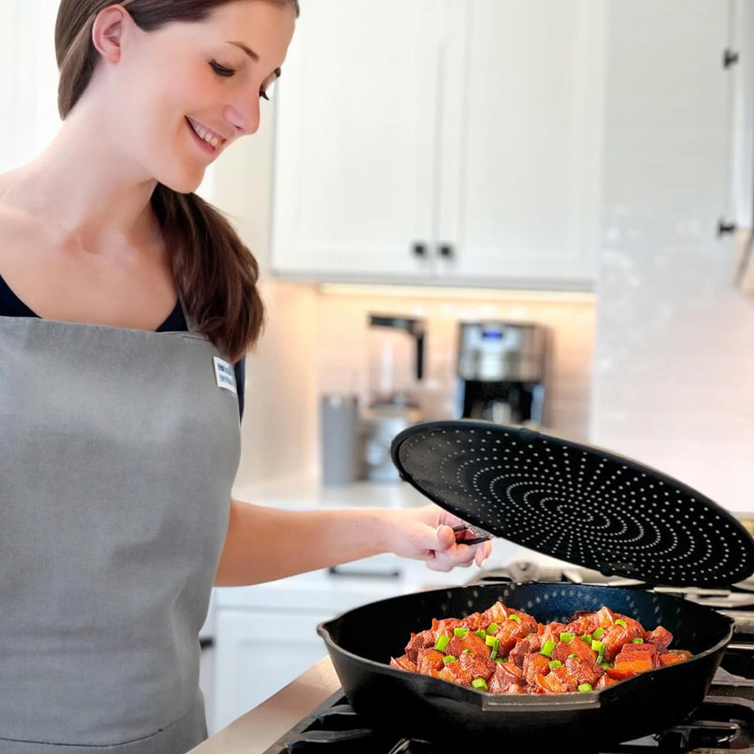 PROTECTIVE LID FOR FRYING 32cm HEAT RESISTANT SILICONE Brand no brand