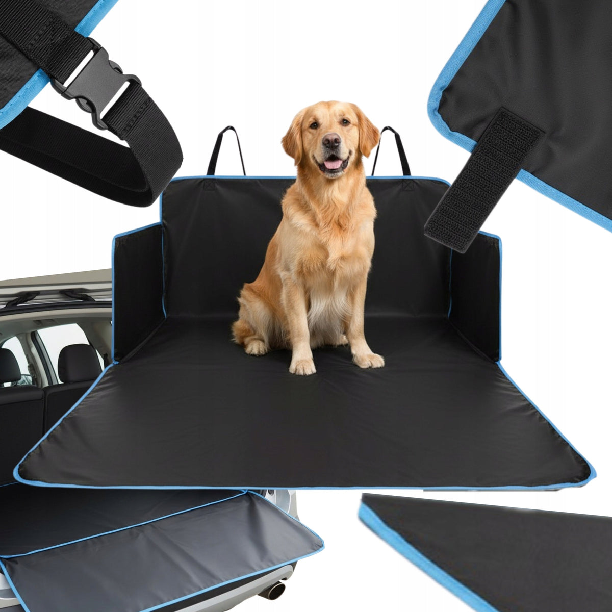 PROTECTIVE MAT FOR DOG CAR TRUNK SUV WATERPROOF WITH VELCRO