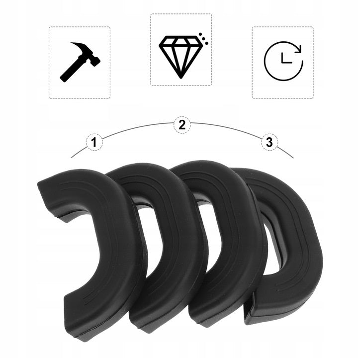 PROTECTIVE STICK HOLDER HANDKERCHIEFS SILICONE HEAT RESISTANT 4 PIECES