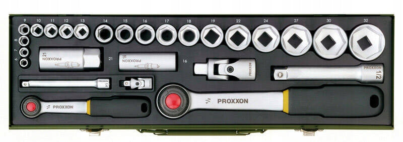 PROXXON Socket wrench set 1/4 1/2 27 elements PR23020 Manufacturer code 23020