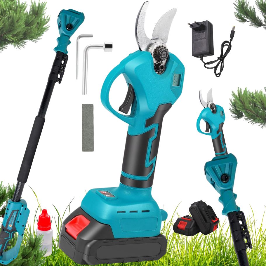 PRUNING SHEAR WITH BOOM 200CM CORDLESS TREE SHEARS 2 AKU SET