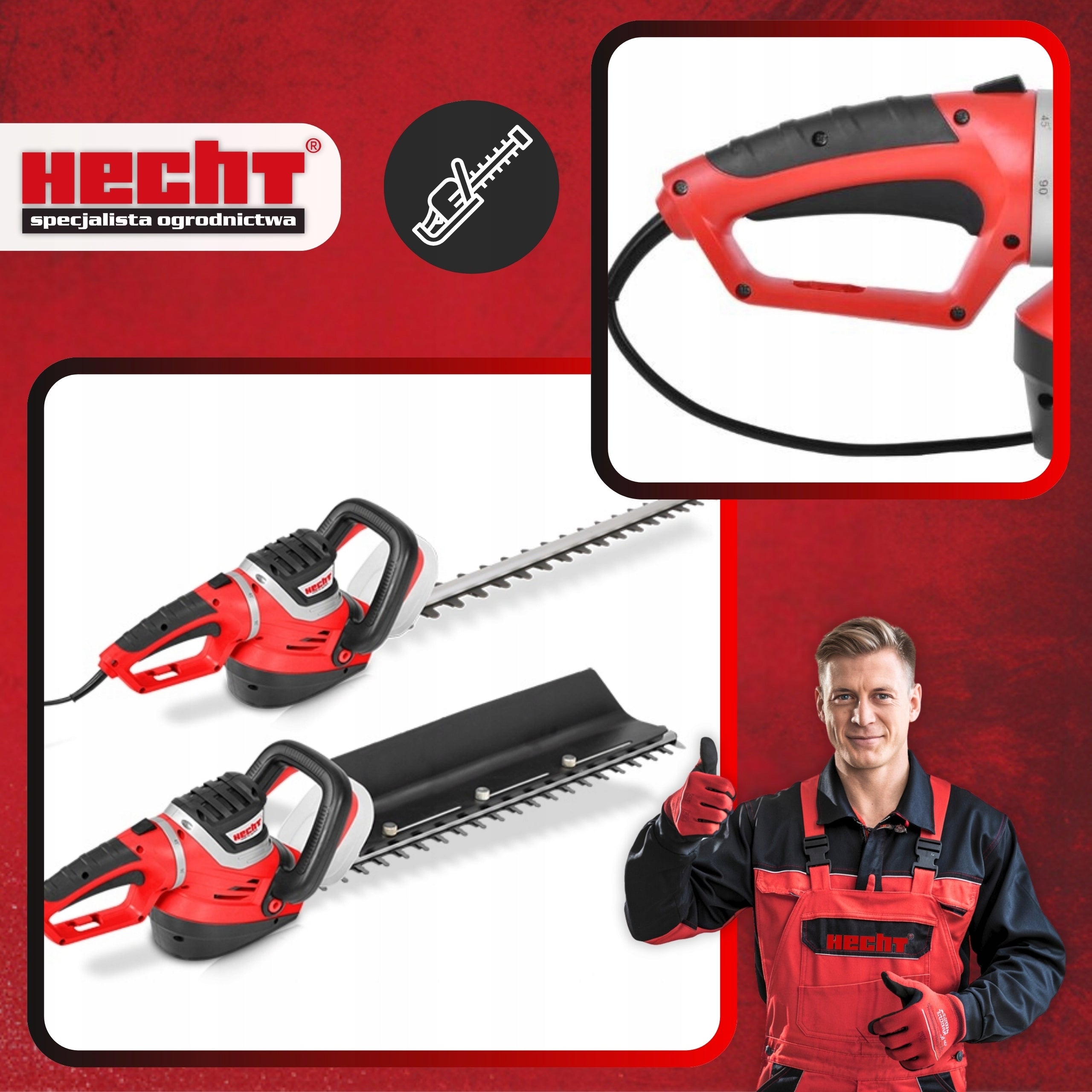 PRUNING SHEARS FOR HEDGE BRANCHES OF ELECTRIC BUSHES HECHT 611 750W 68CM EAN (GTIN) 8595614905947