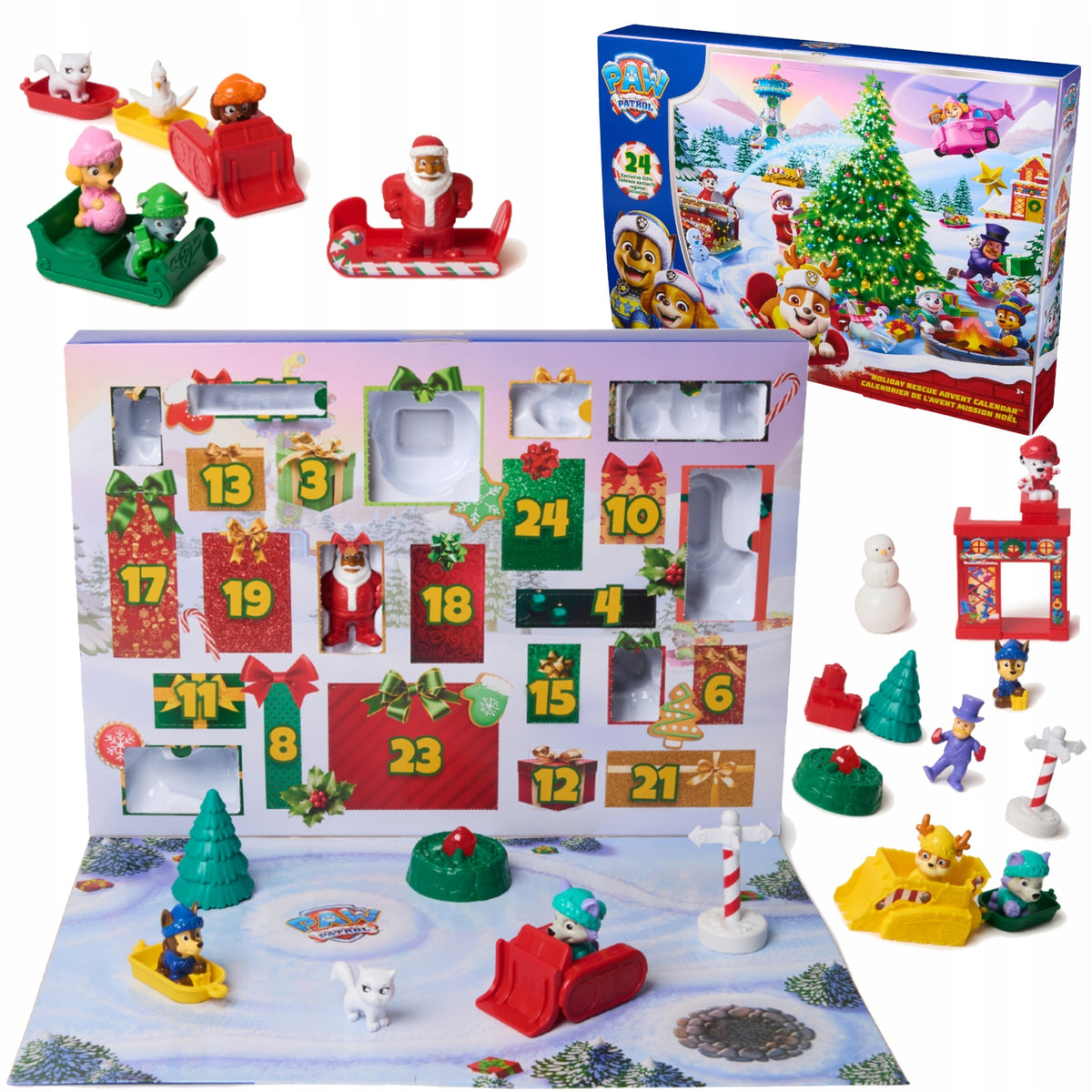 PSI PATROL ADVENT CALENDAR 24 CHRISTMAS SURPRISE FIGURINES + ACCESSION.