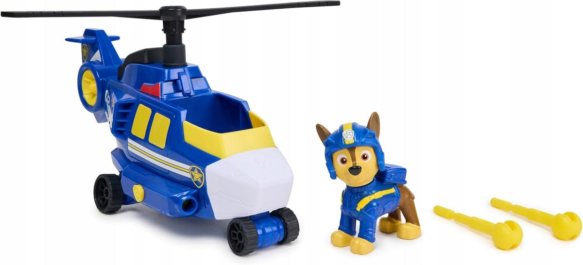 PSI PATROL AIR RESCUE CHASE FIGURINE WITH HELICOPTER RESCUE LAUNCHER Packaging status original